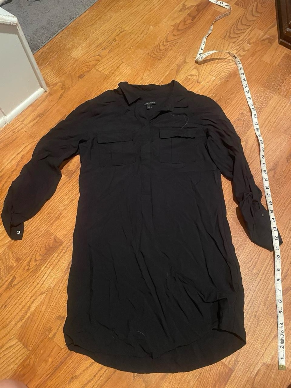 Banana Republic Black Lightweight Longline Shirt